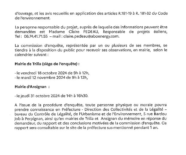 AVIS ENQUETE PUBLIQUE
